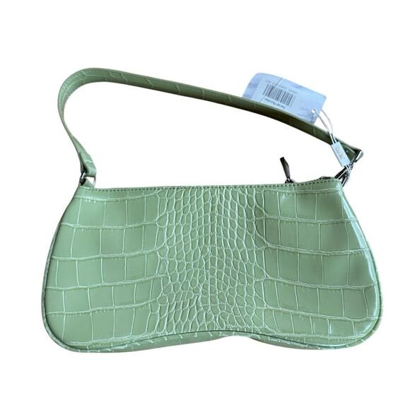 JW PEI Eva Shoulder Handbag Sage Green Croc Bag Purse Small Handbag NWT - Picture 4 of 8